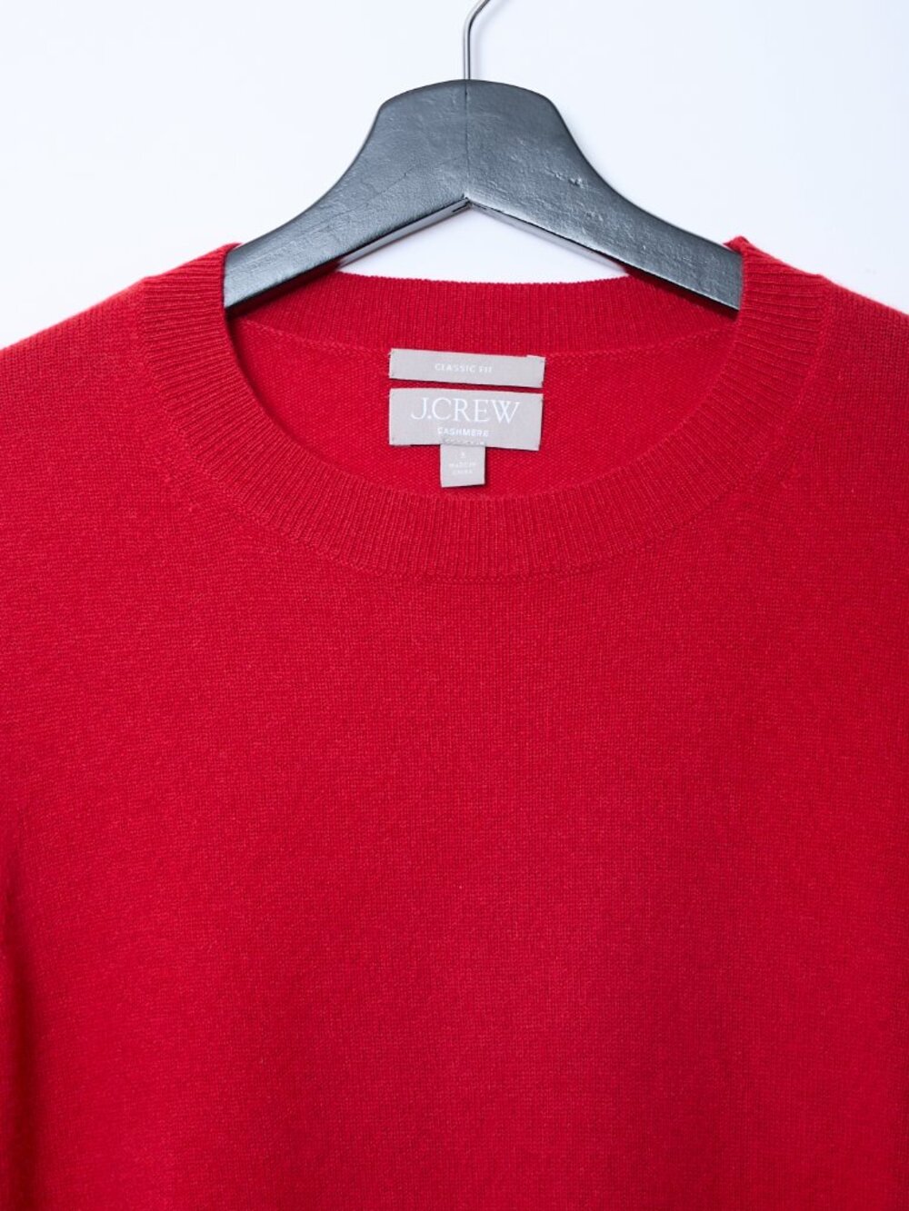 J. Crew 100% Cashmere Classic Fit Crewneck Lightweight Sweater Red Small - Picture 5 of 9